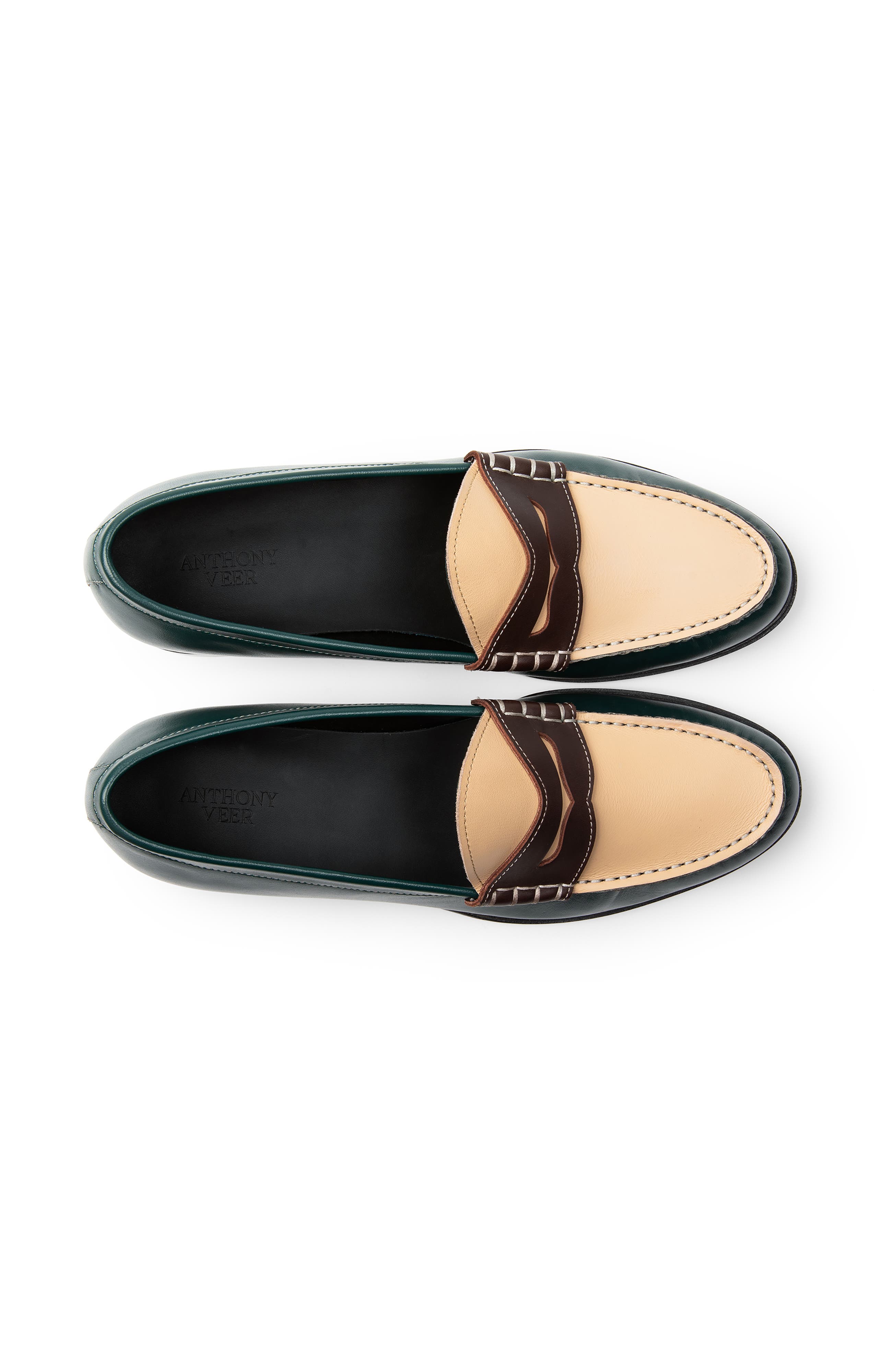 Como Penny Loafer, Alternate, color, Dark Green Brown