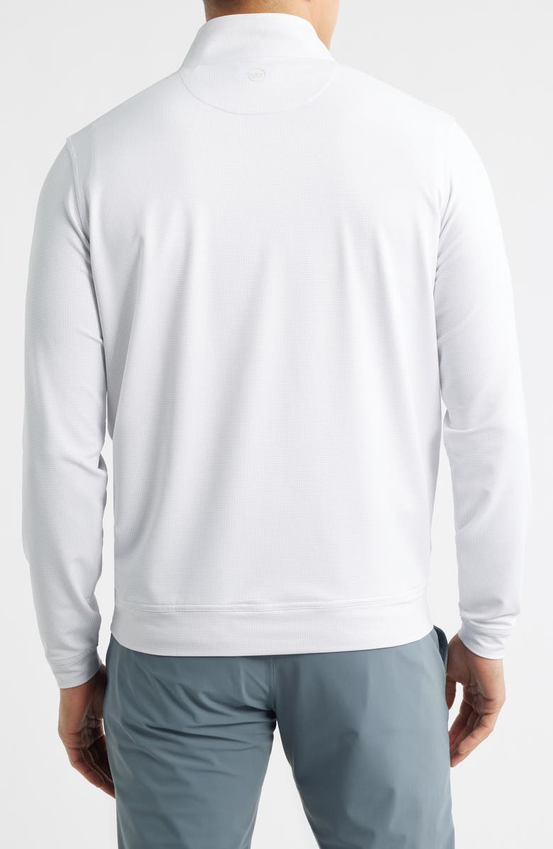 Peter Millar Perth Basketweave Quarter Zip Performance Sweatshirt, Alternate, color, White