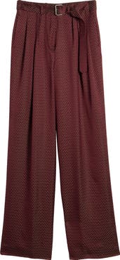 Dries Van Noten Peaches Belted Wide Leg Pants