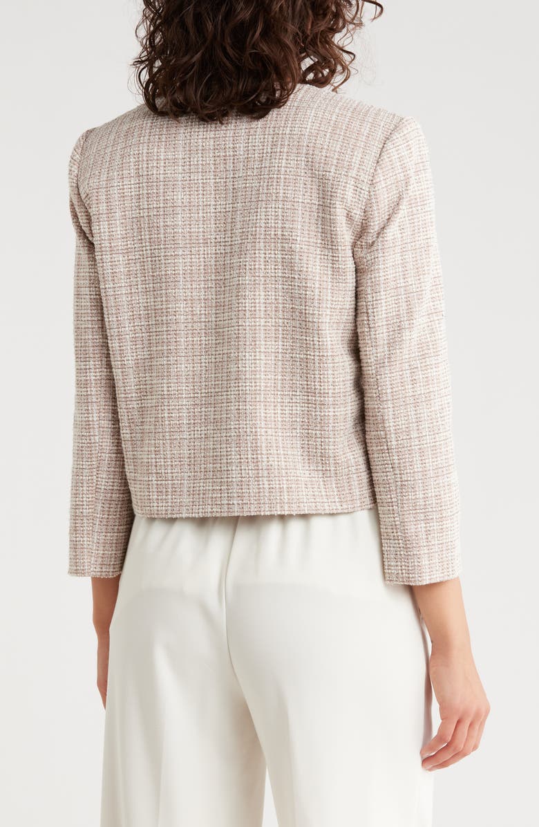 Calvin Klein Tweed Crop Jacket, Alternate, color, Pink Pepper Multi