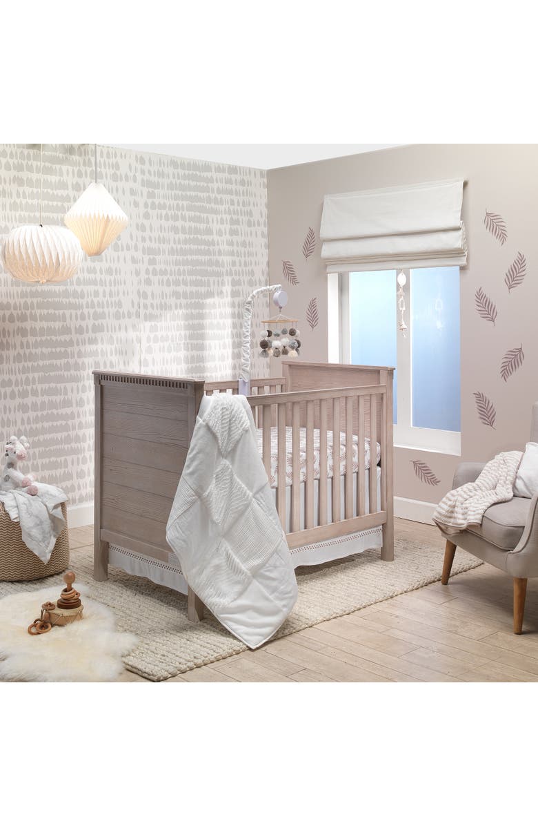 Lambs & Ivy Signature Leaves Print Organic Cotton Fitted Crib Sheet, Alternate, color, Brown