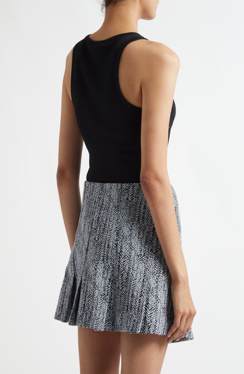 Ganni Rhinestone Organic Cotton Rib Tank, Alternate, color, 