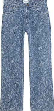HONOR THE GIFT Floral Jacquard Straight Leg Jeans