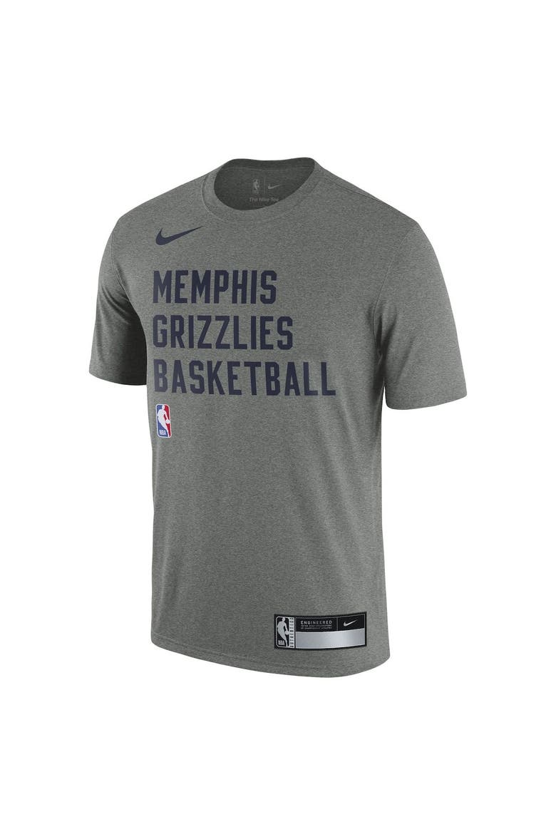 Men's Nike Heather Gray Memphis Grizzlies 2023/24 Sideline Legend Performance Practice T-Shirt, Alternate, color, Heather Gray