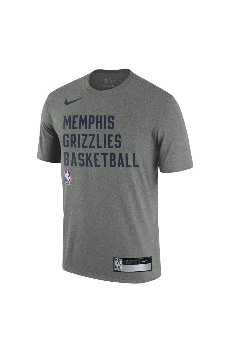Nike Men's Nike Heather Gray Memphis Grizzlies 2023/24 Sideline Legend Performance Practice T-Shirt, Alternate, color,
