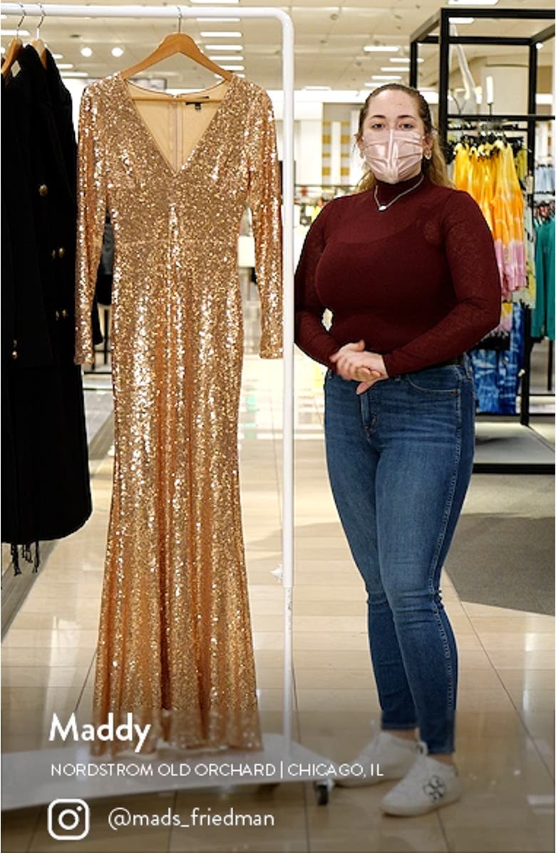 Capture the Moon Sequin Long Sleeve Dress, sales video thumbnail