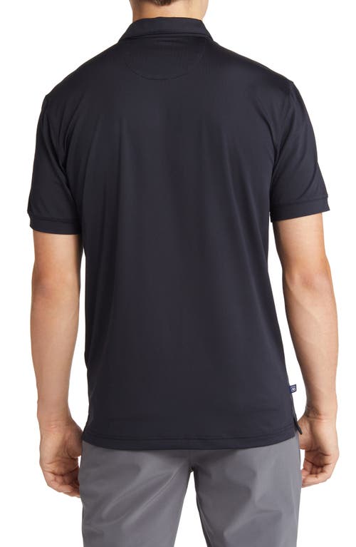 Mizzen + Main Versa Solid Performance Golf Polo In Black