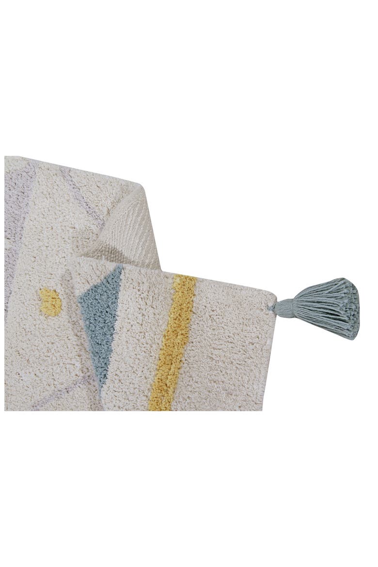 Geometric Tassel Rug, Alternate, color, AZTECA NATURAL-VINTAGE BLUE