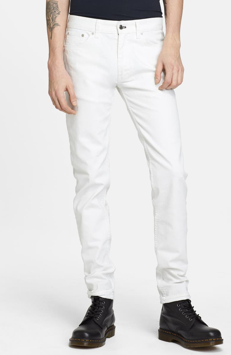 BLK DNM 'Jeans 5' Slim Straight Leg Coated Denim Jeans, Main, color, 