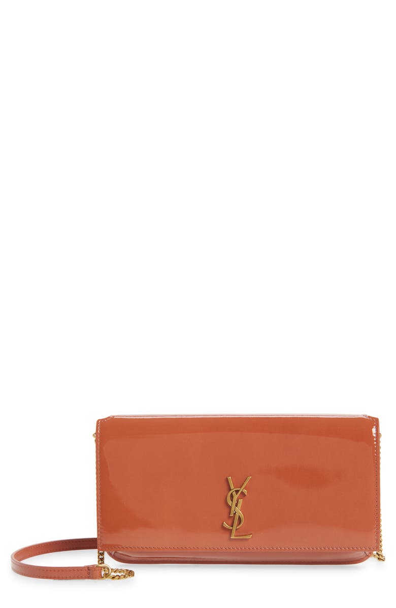 Saint Laurent Cassandre Patent Leather Phone Crossbody Bag, Main, color,