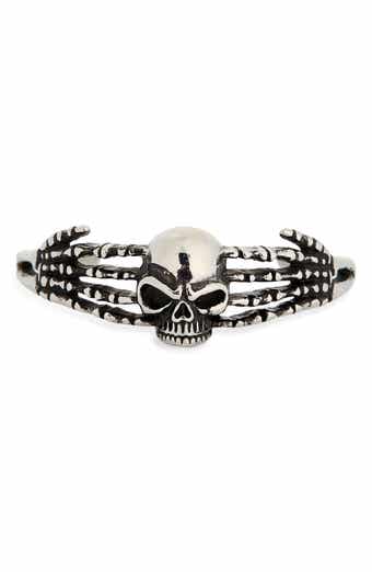 EYE CANDY LOS ANGELES Men's Kaden Skull Hands Cuff Bracelet
