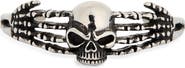 EYE CANDY LOS ANGELES Men's Kaden Skull Hands Cuff Bracelet