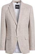 BOSS Hutson Slim Fit Linen & Cotton Blend Sport Coat