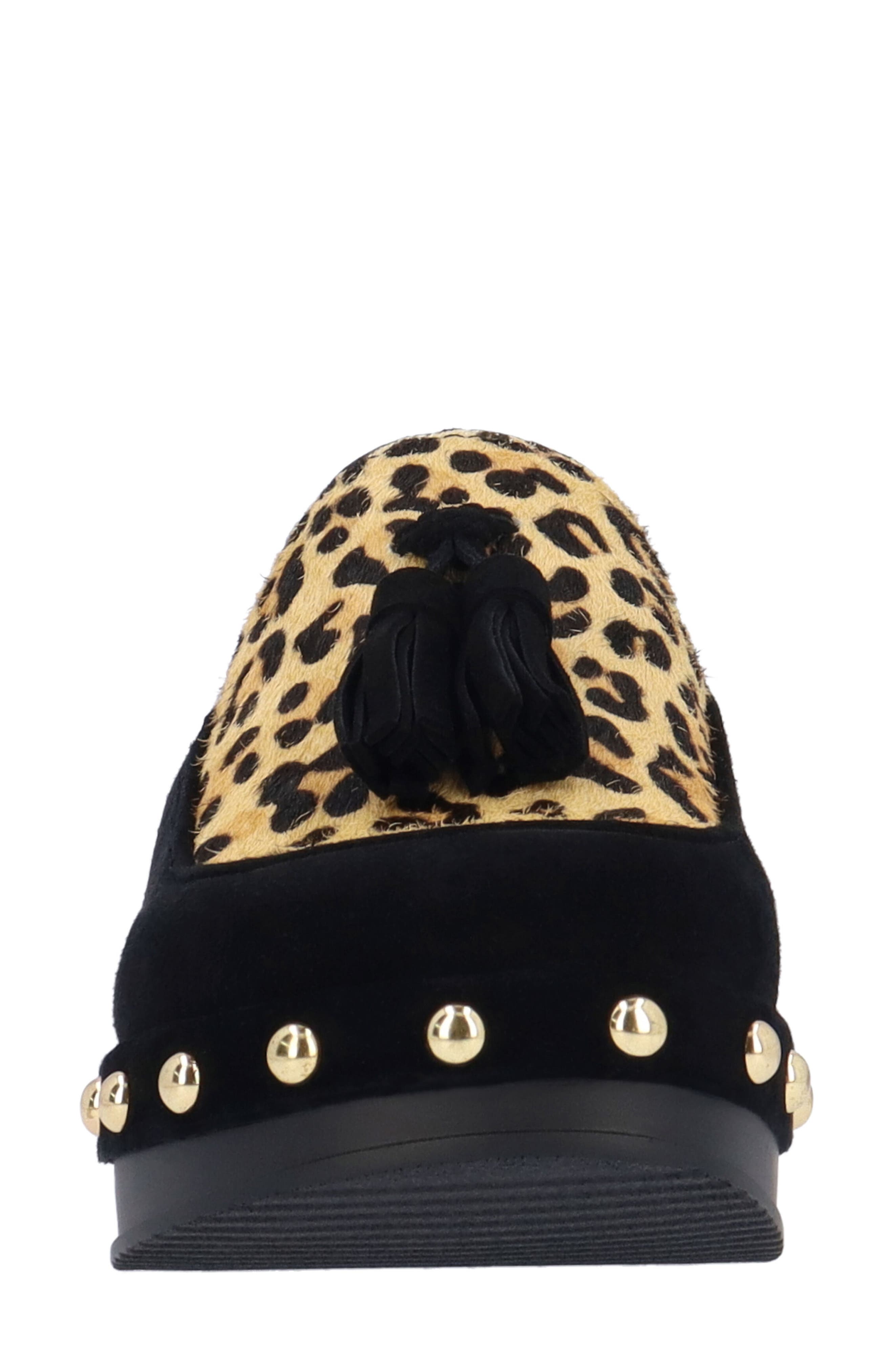 L'Amour des Pieds Gracen Tassel Clog, Alternate, color, Black/ Brown