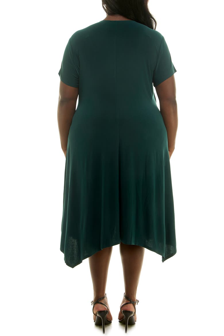 Handkerchief Hem Dress, Alternate, color, HUNTER