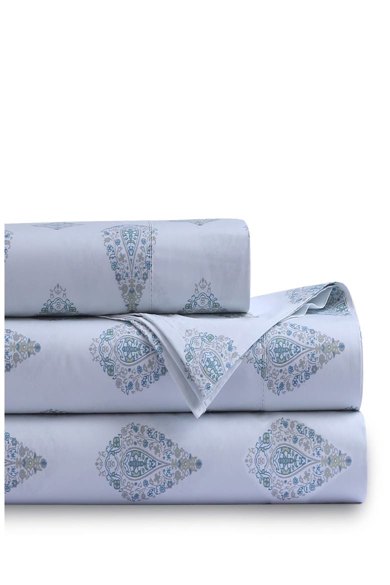400 Thread Count Organic Cotton Percale Sheet Set, Main, color, EVELYN