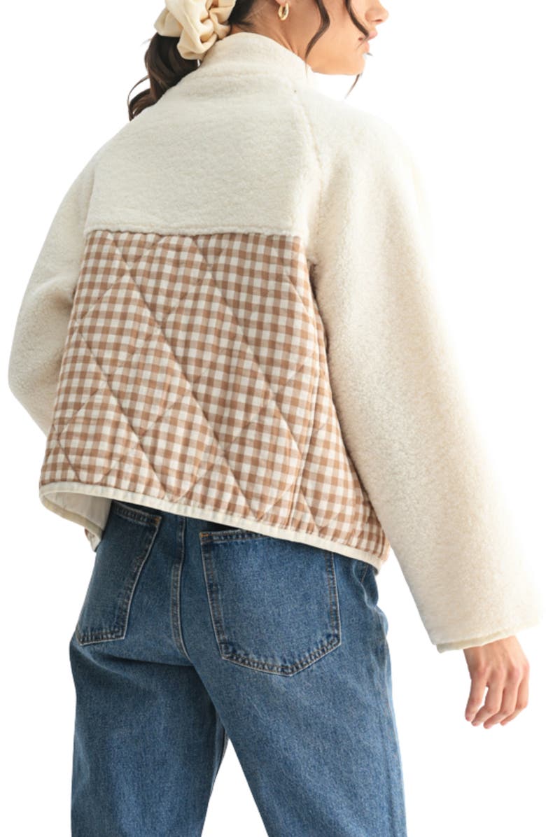 WISHLIST Plaid Fleece Jacket, Alternate, color, 
