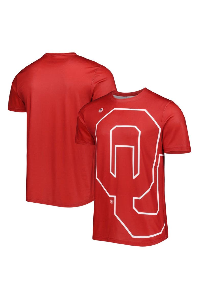 Men's Dyme Lyfe Crimson Oklahoma Sooners Big Logo T-Shirt, Alternate, color, Crimson