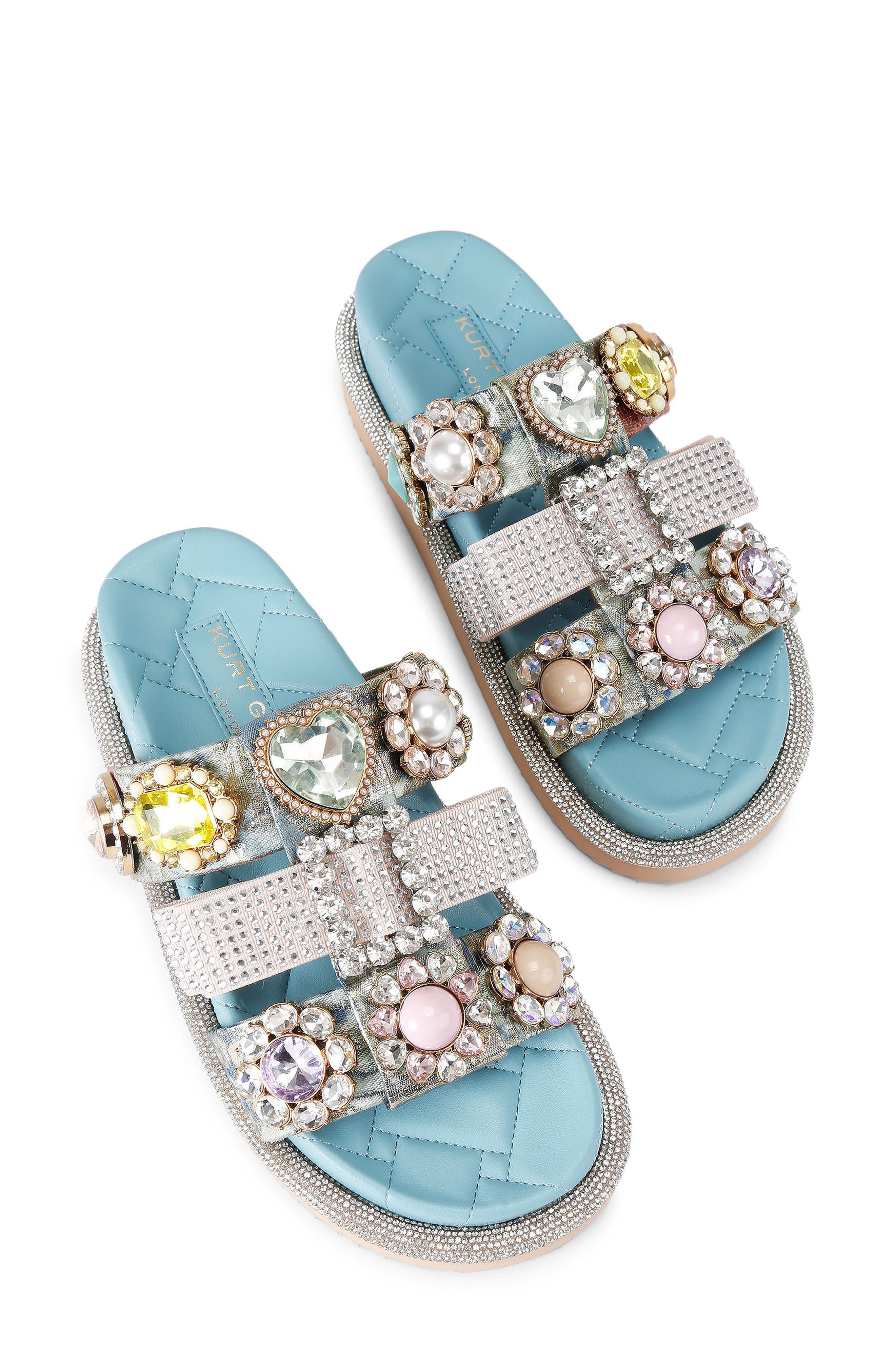 Kurt Geiger London Crystal Embellished Platform Sandal, Alternate, color, Blue Multi