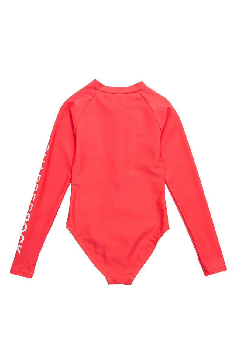 Snapper Rock Kids' Watermelon Long Sleeve One-Piece Rashguard Swimsuit, Alternate, color,