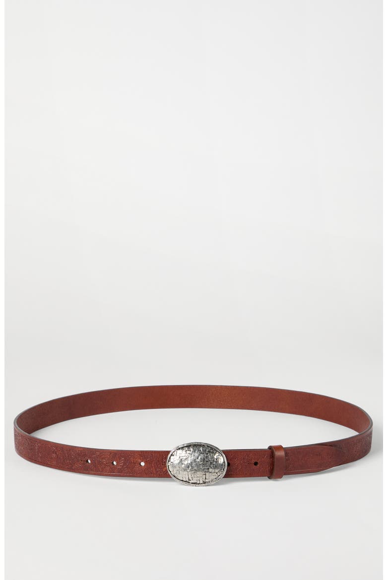 Calfskin belt, Alternate, color, Mahogany