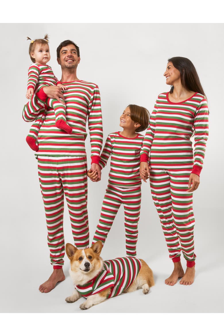Dog Cotton Matching Family Holiday Pajamas, Alternate, color, Red White & Green