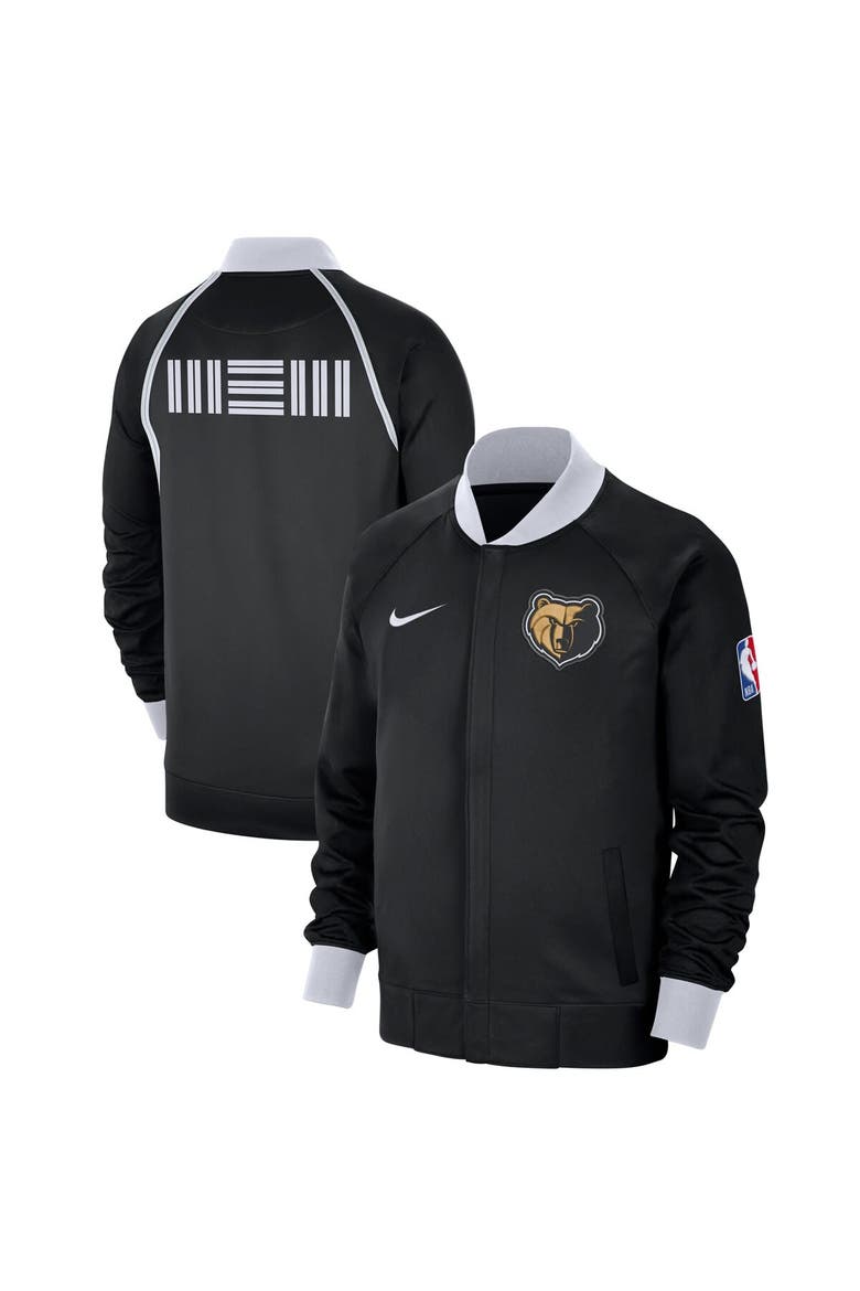 Men's Nike Black Memphis Grizzlies 2023/24 City Edition Authentic Showtime Performance Raglan Full-Zip Jacket, Alternate, color, Black