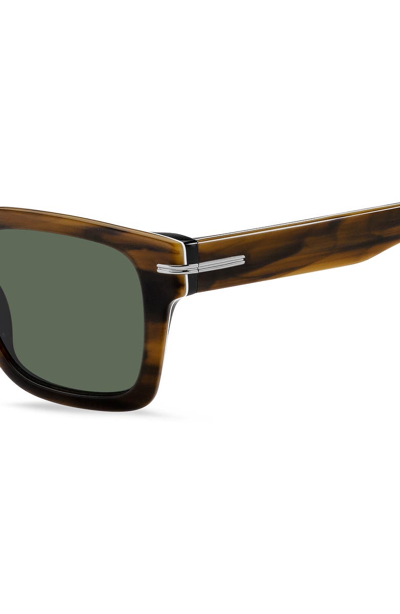BOSS 1625/S 50mm Rectangle Sunglasses, Alternate, color, Striped Brown Black
