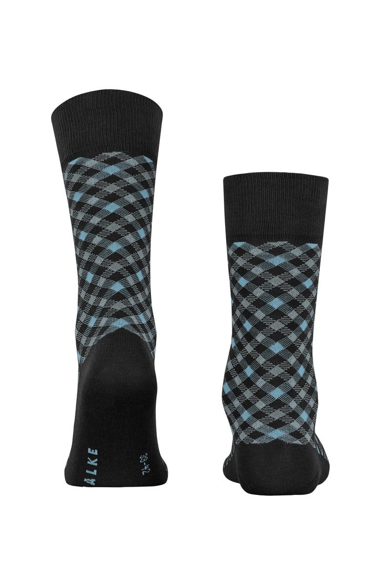 Falke Smart Check Dress Socks, Alternate, color, Black