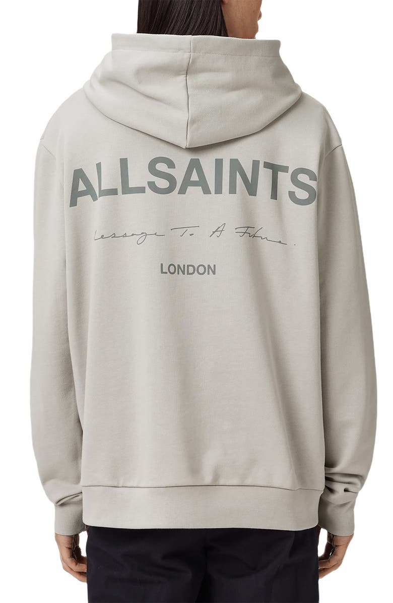 AllSaints Future Cotton Hoodie, Alternate, color, Carbon Grey