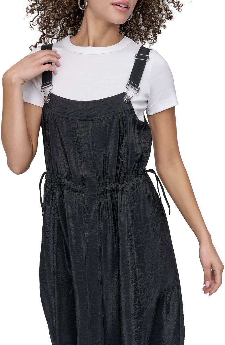 DKNY Overall Maxi Dress, Alternate, color, Black