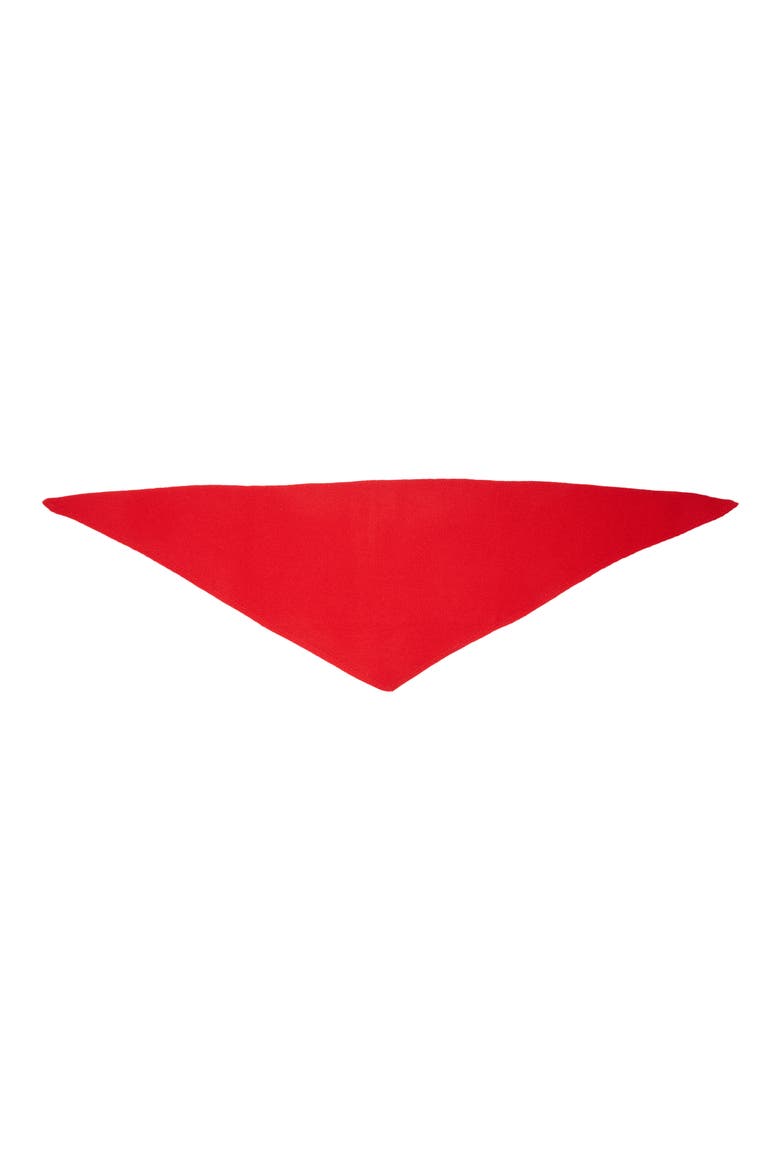 Wool & Cashmere Blend Triangle Scarf, Alternate, color, RED