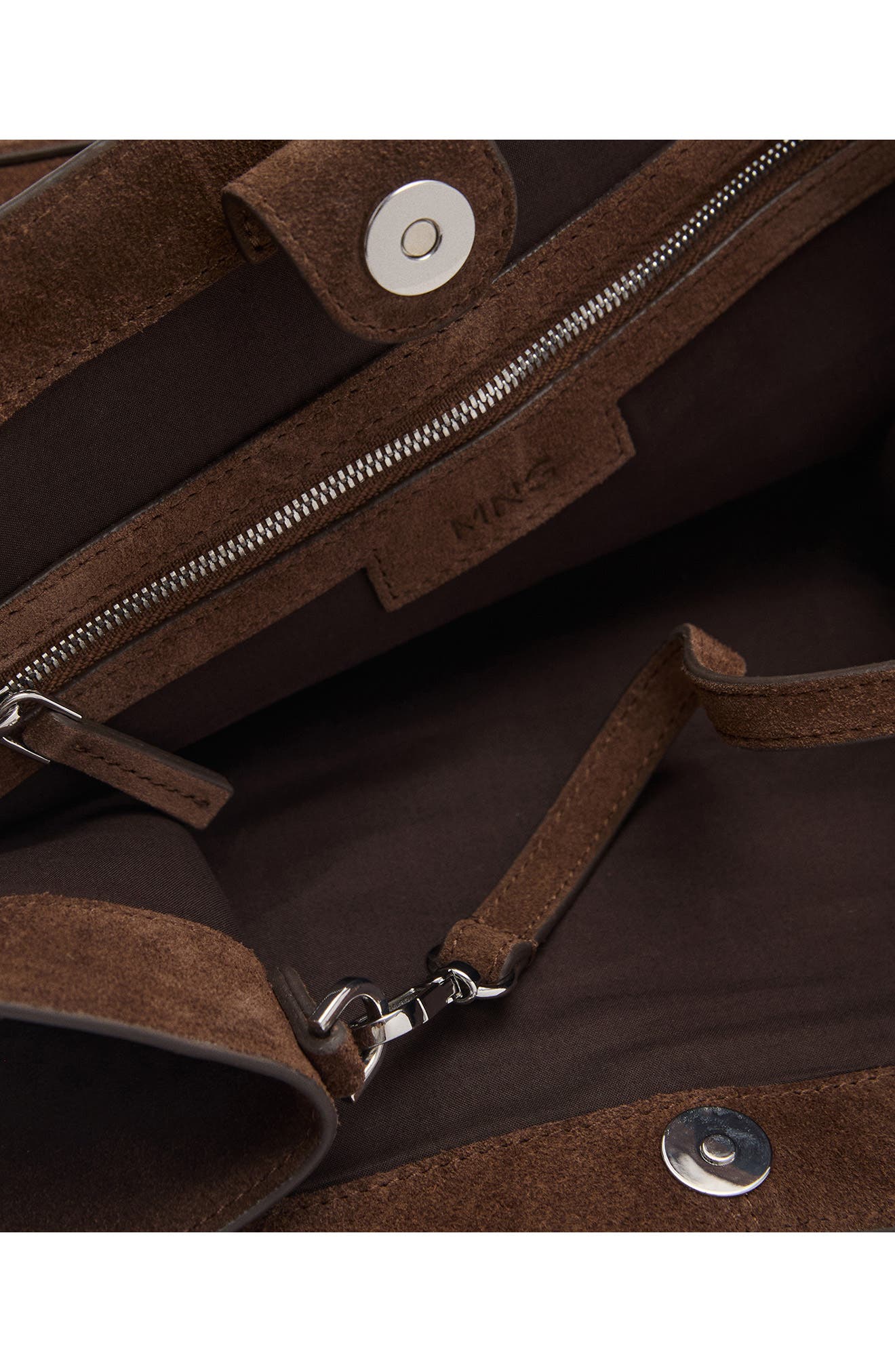 MANGO Leather Shopper Bag, Alternate, color, 