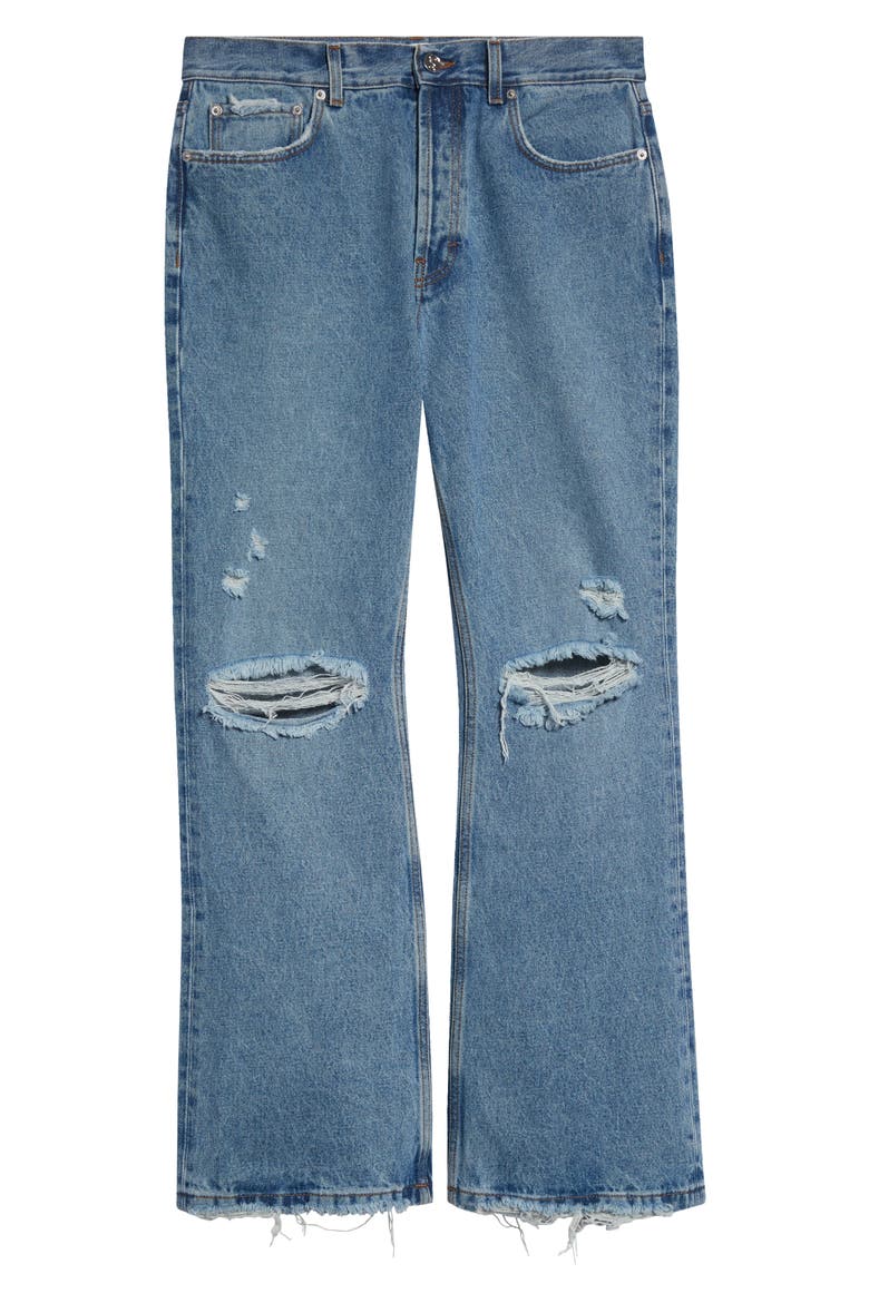 Rider Ripped Bootcut Jeans, Alternate, color, TRASHED MID BLUE