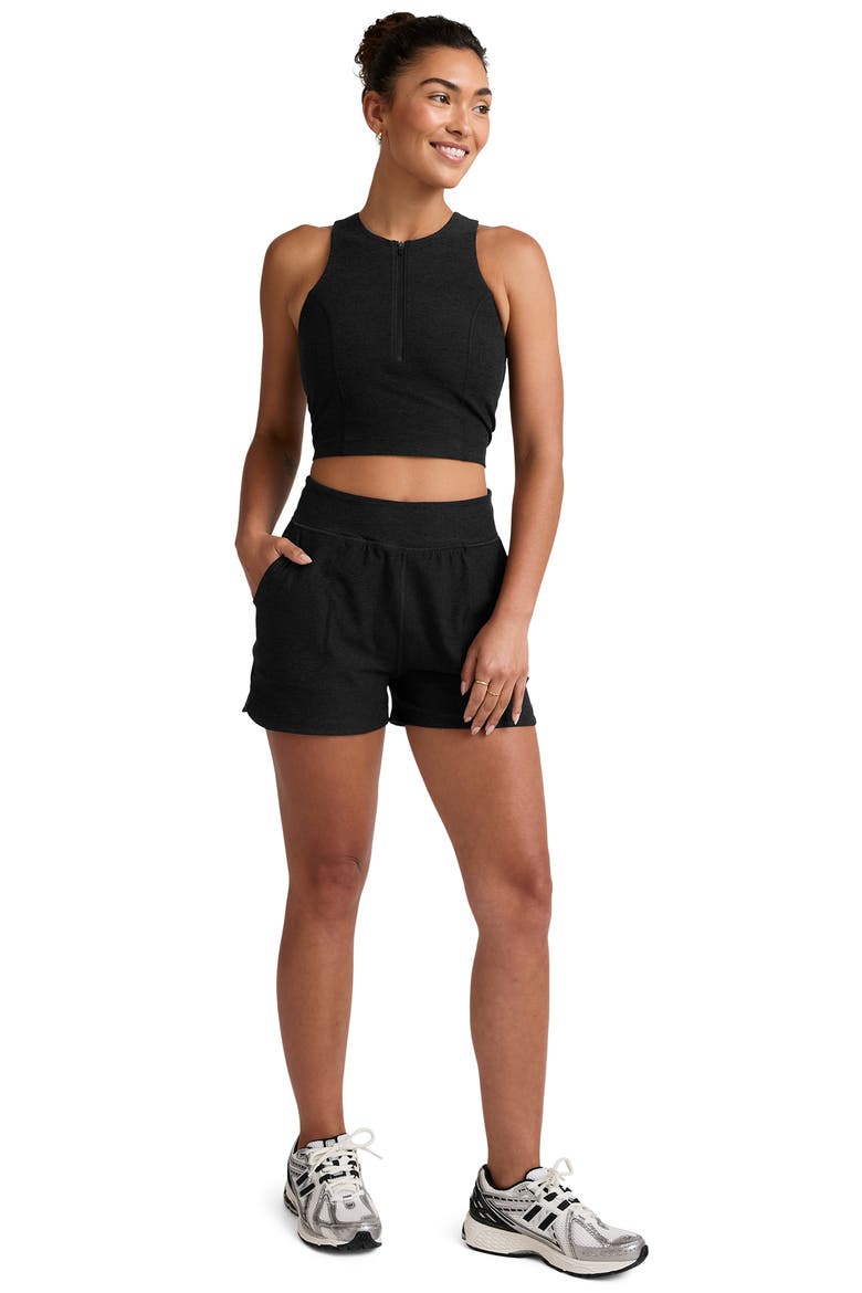 Space Dye Move Up Half Zip Tank, Alternate, color, DARKEST NIGHT