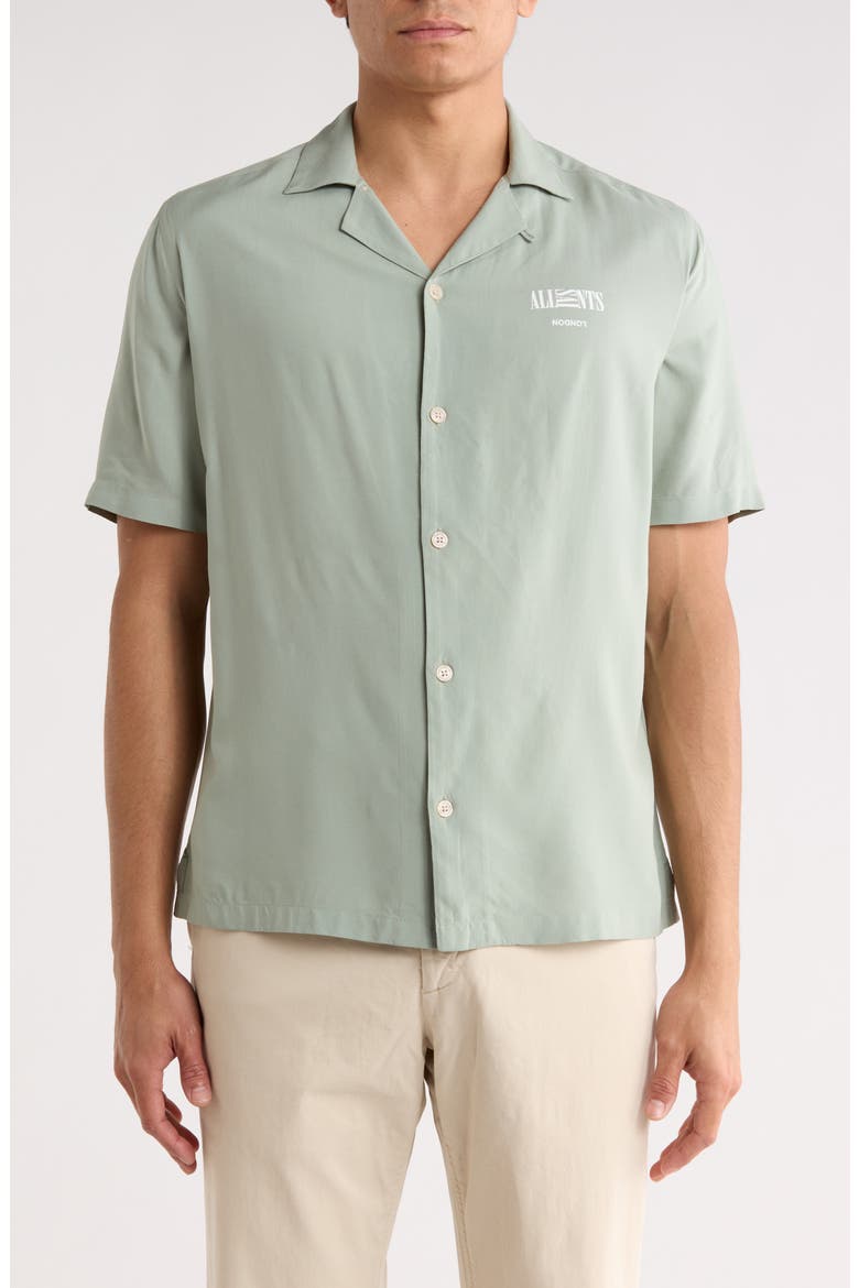 Burman Camp Shirt, Main, color, MINERAL GREEN