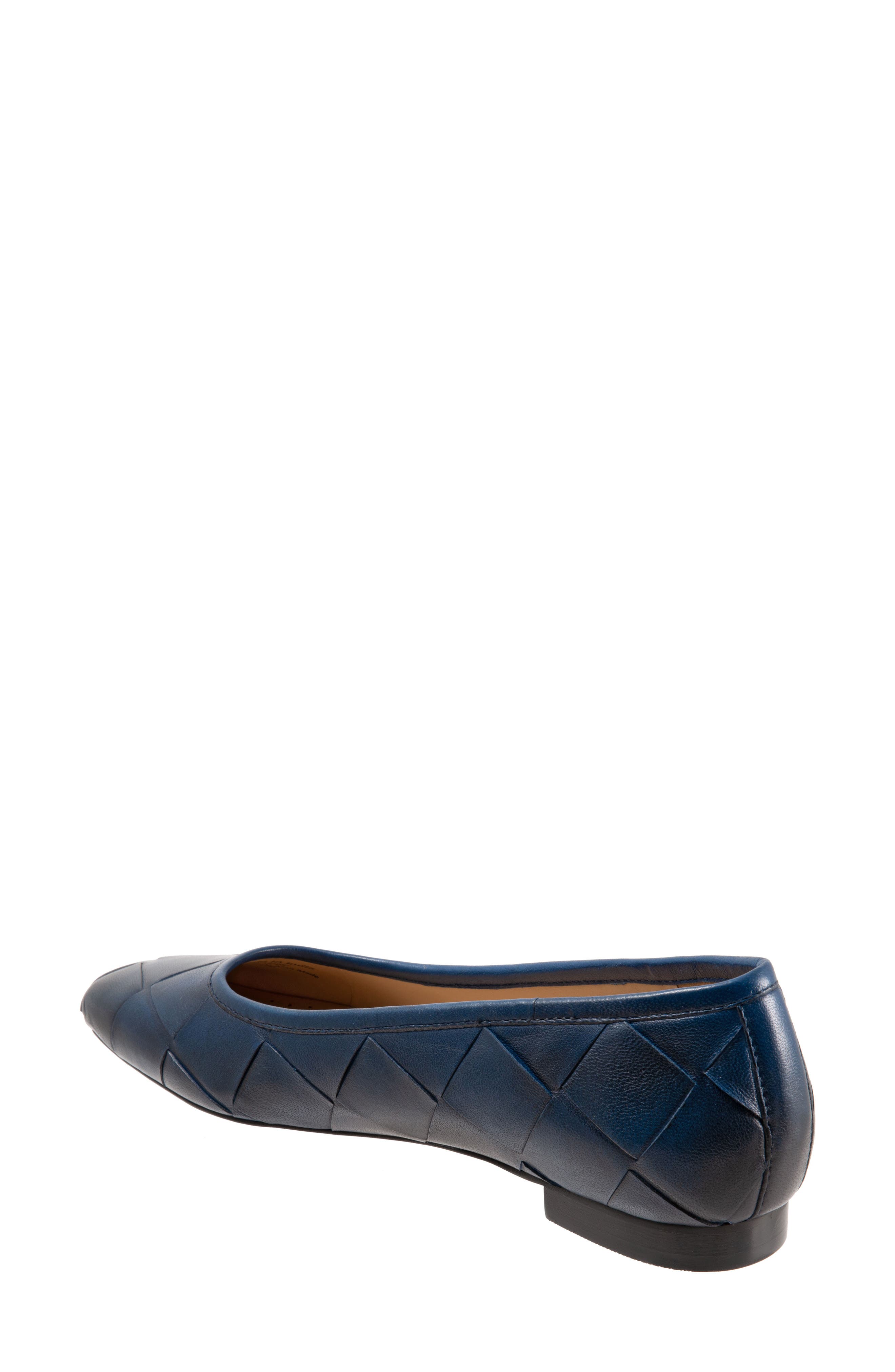 Hanny Flat, Alternate, color, BLUE LEATHER