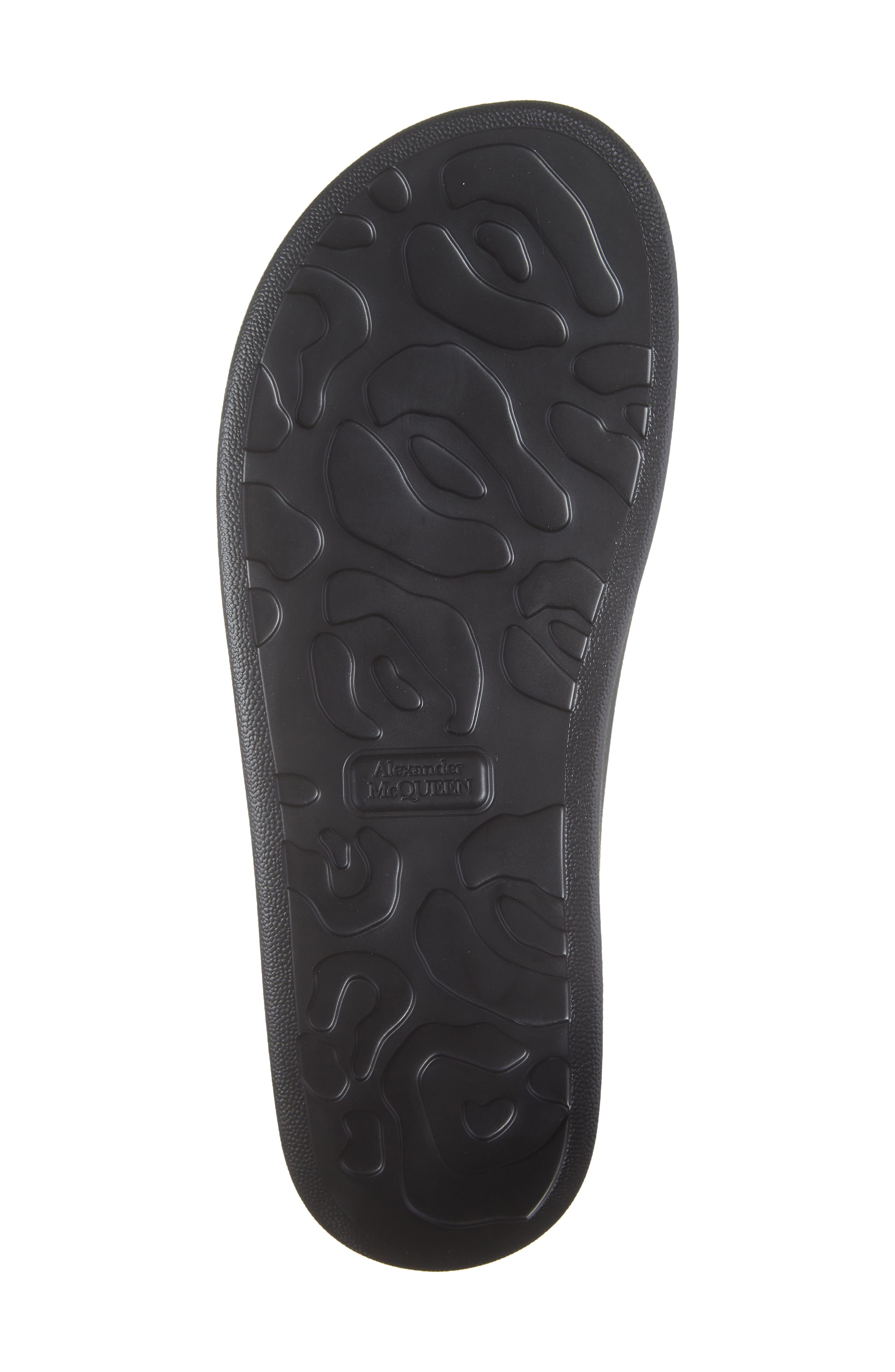 McQueen Oversize Slide Sandal, Alternate, color, Black/ Silver