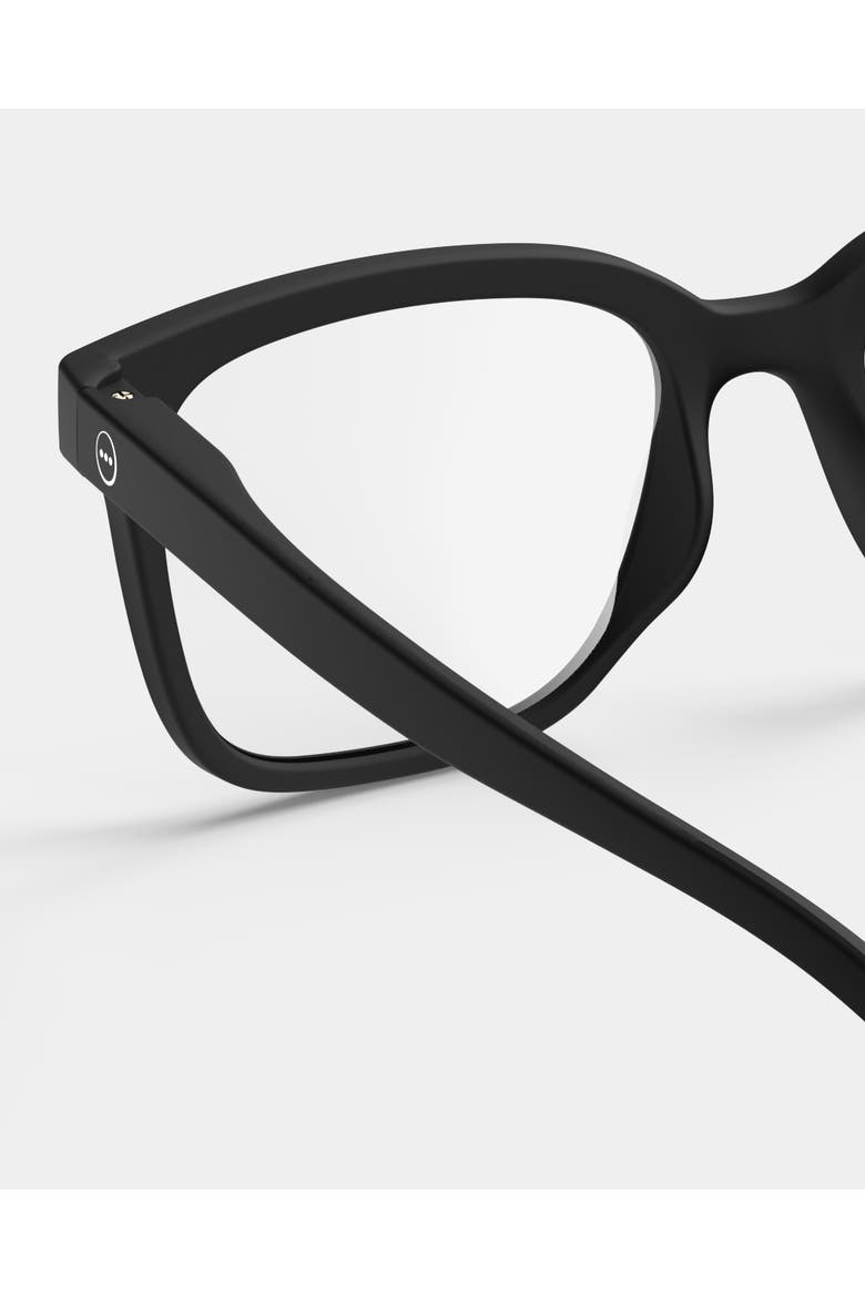 #L 54mm Rectangular Reading Glasses, Alternate, color, Black