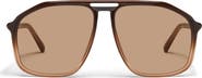 QUAY Studio Sesh 60mm Gradient Aviator Sunglasses