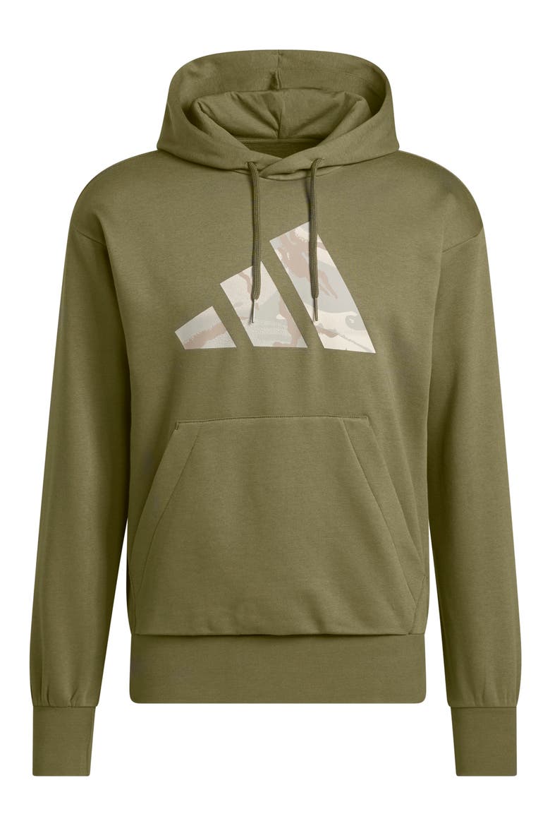 Logo Graphic Camo Hoodie, Alternate, color, OLIVE STRATA