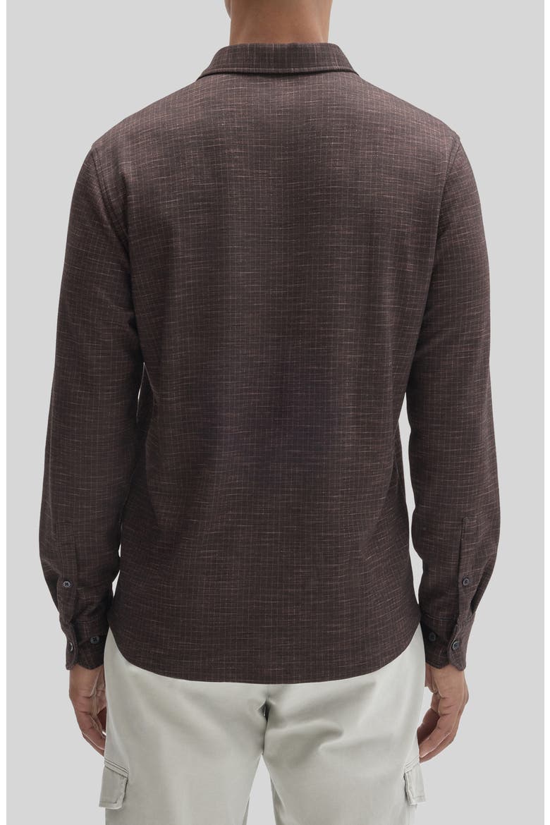 Howel Long Sleeve Knit Shirt, Alternate, color, RUSTY BROWN
