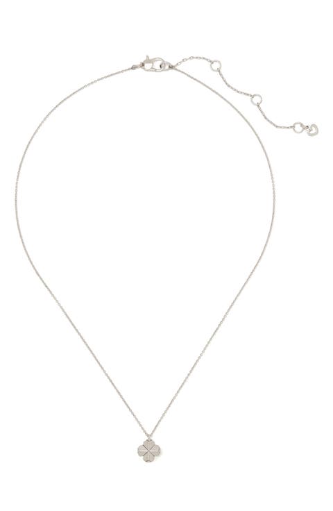 mini spade flower pendant necklace