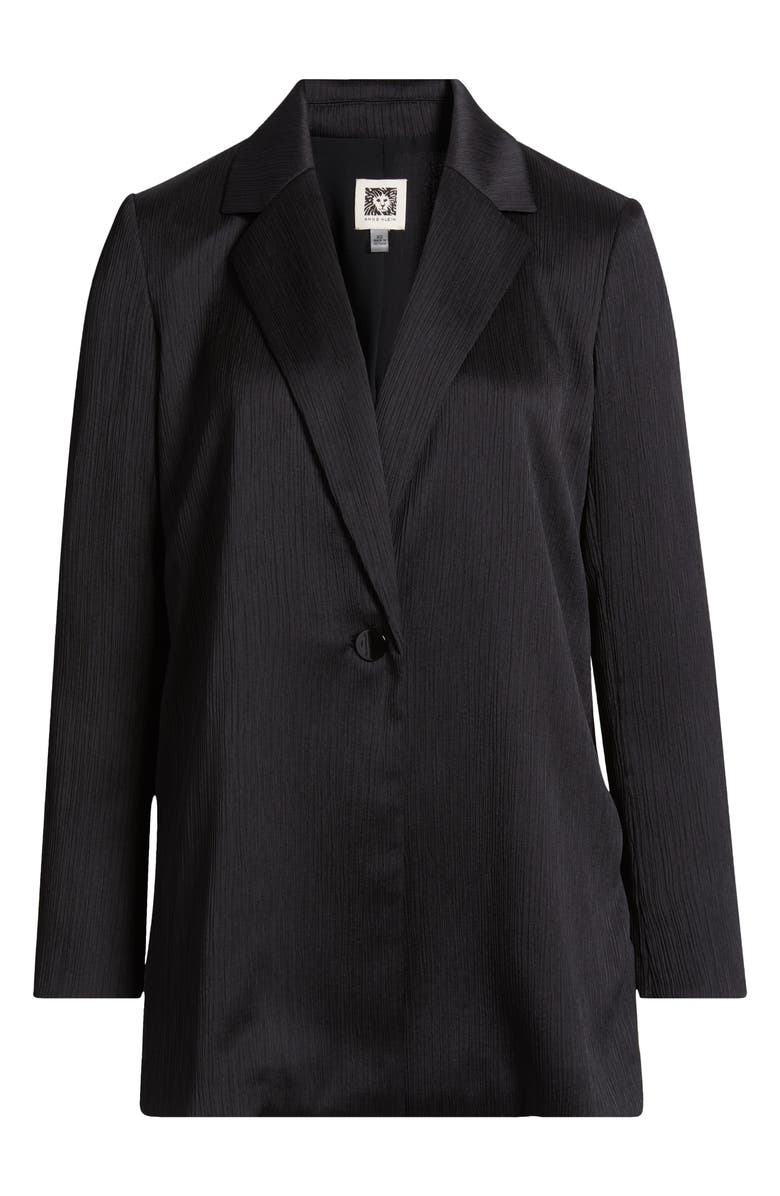Anne Klein Crinkle Satin Blazer, Alternate, color, 