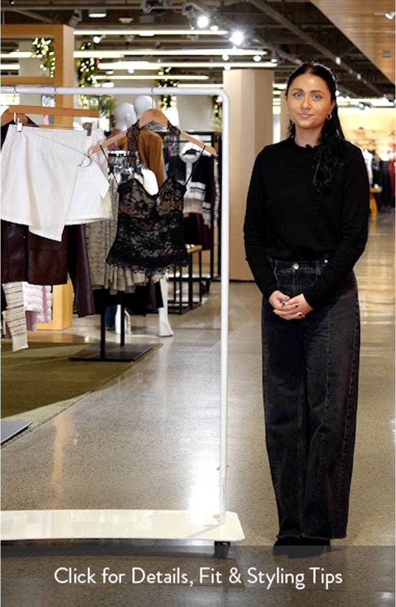 FANTASIZE LACE HALTER TOP BLK, sales video thumbnail