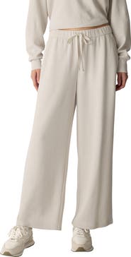 Eileen Fisher Organic Cotton Blend Ankle Wide Leg Drawstring Pants