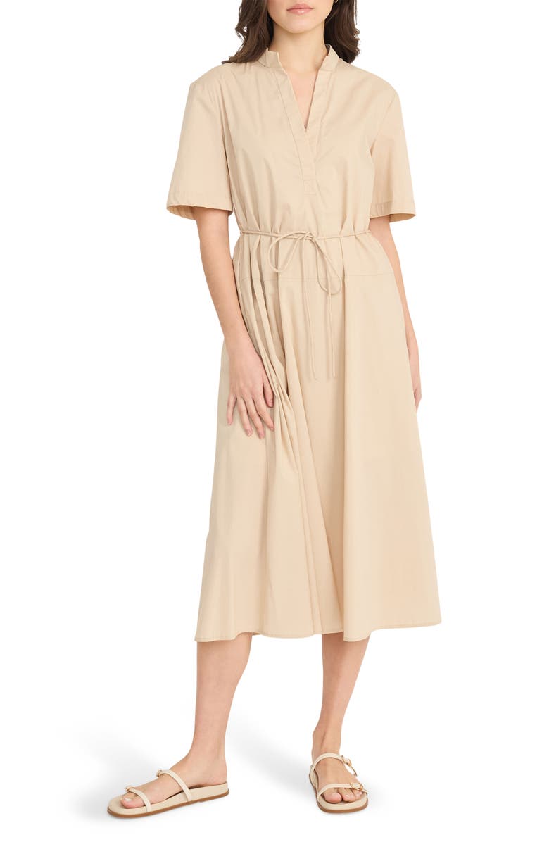 Luxely Tie Belt Midi Shirtdress, Main, color, 