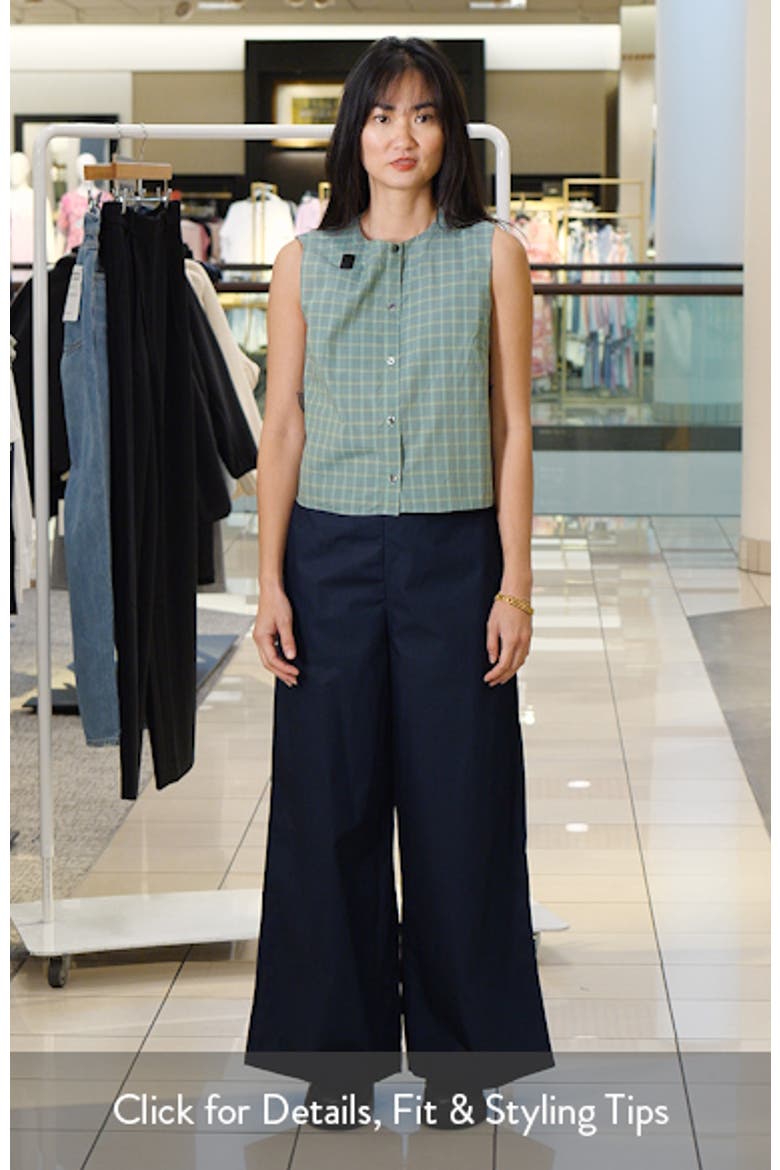 Button-Up Check Print Shell video