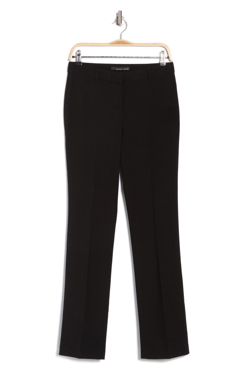 Amanda & Chelsea Ari Slim Straight Leg Pants, Alternate, color, Black