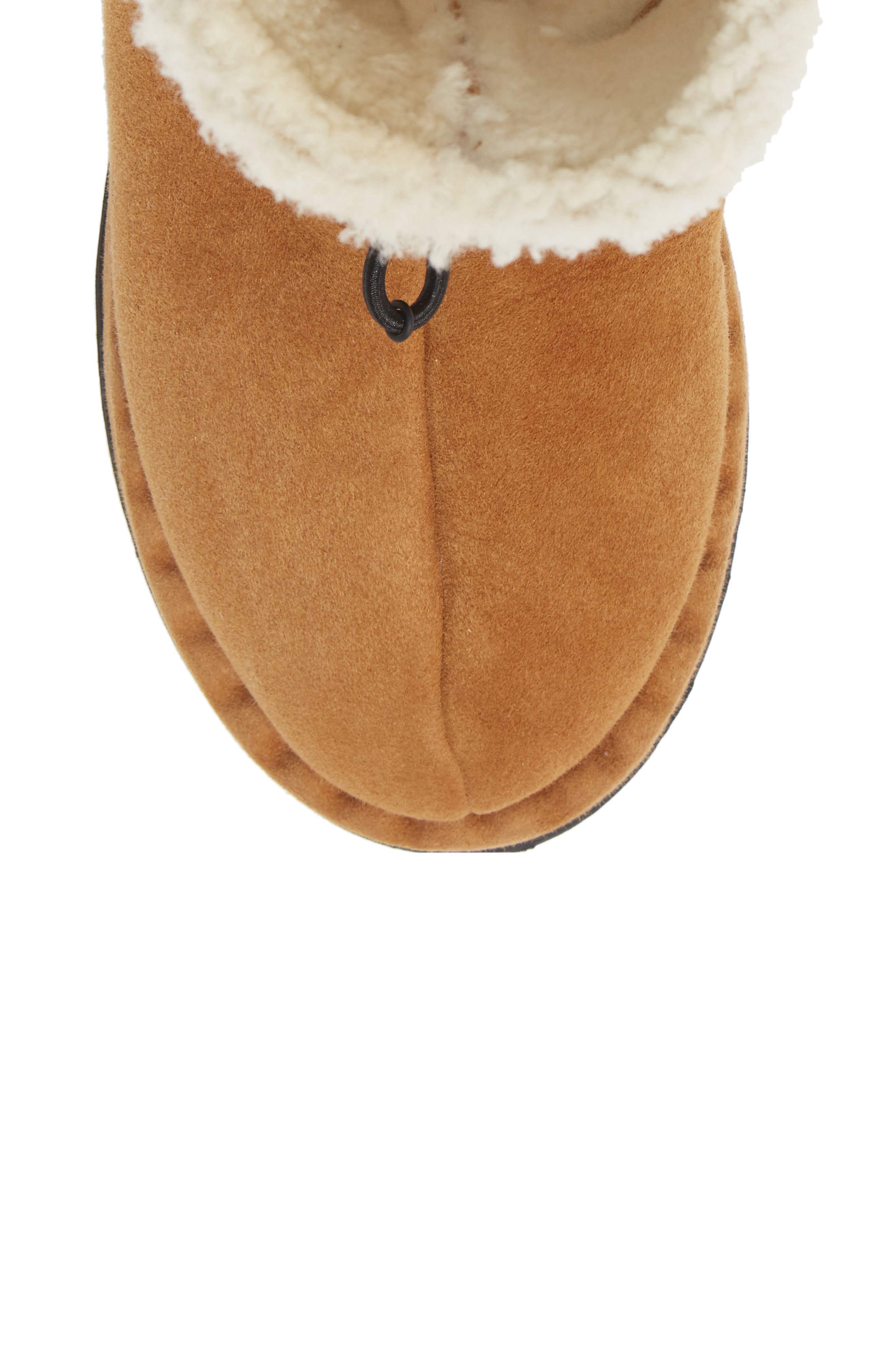 Prada Blow Logo Genuine Shearling Lined Bootie, Alternate, color, 